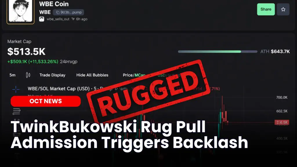 TwinkBukowski Rug Pull Admission Triggers Backlash image