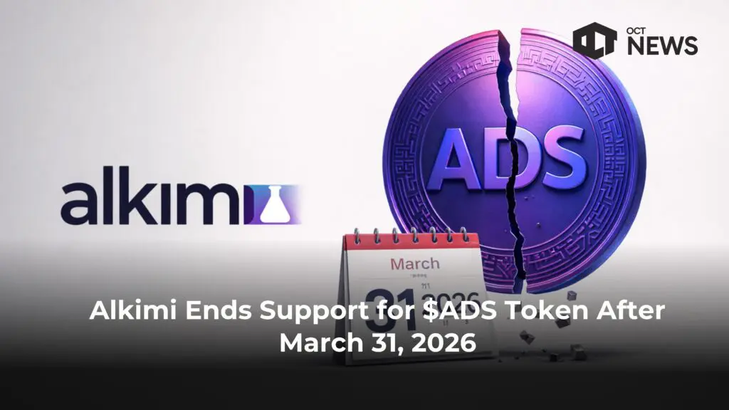 Alkimi Ends Support for $ADS Token After March 31, 2026