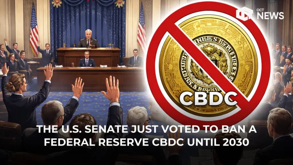 THE U.S. SENATE JUST VOTED TO BAN A FEDERAL RESERVE CBDC UNTIL 2030