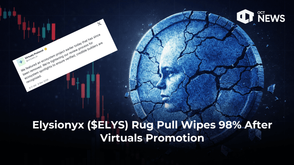 Elysionyx ($ELYS) Rug Pull Wipes 98% After Virtuals Promotion
